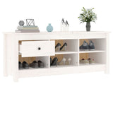 Schoenenkast 110x38x45,5 cm massief grenenhout wit - AllerleiShop