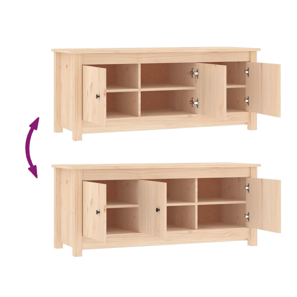 Schoenenkast 110x38x45,5 cm massief grenenhout - AllerleiShop