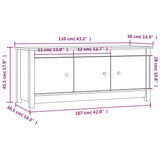 Schoenenkast 110x38x45,5 cm massief grenenhout - AllerleiShop