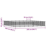 Huisdierenkooi met deur 28 panelen 35x35 cm staal zwart
