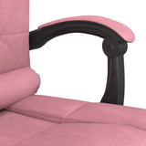 Kantoorstoel massage verstelbaar fluweel roze