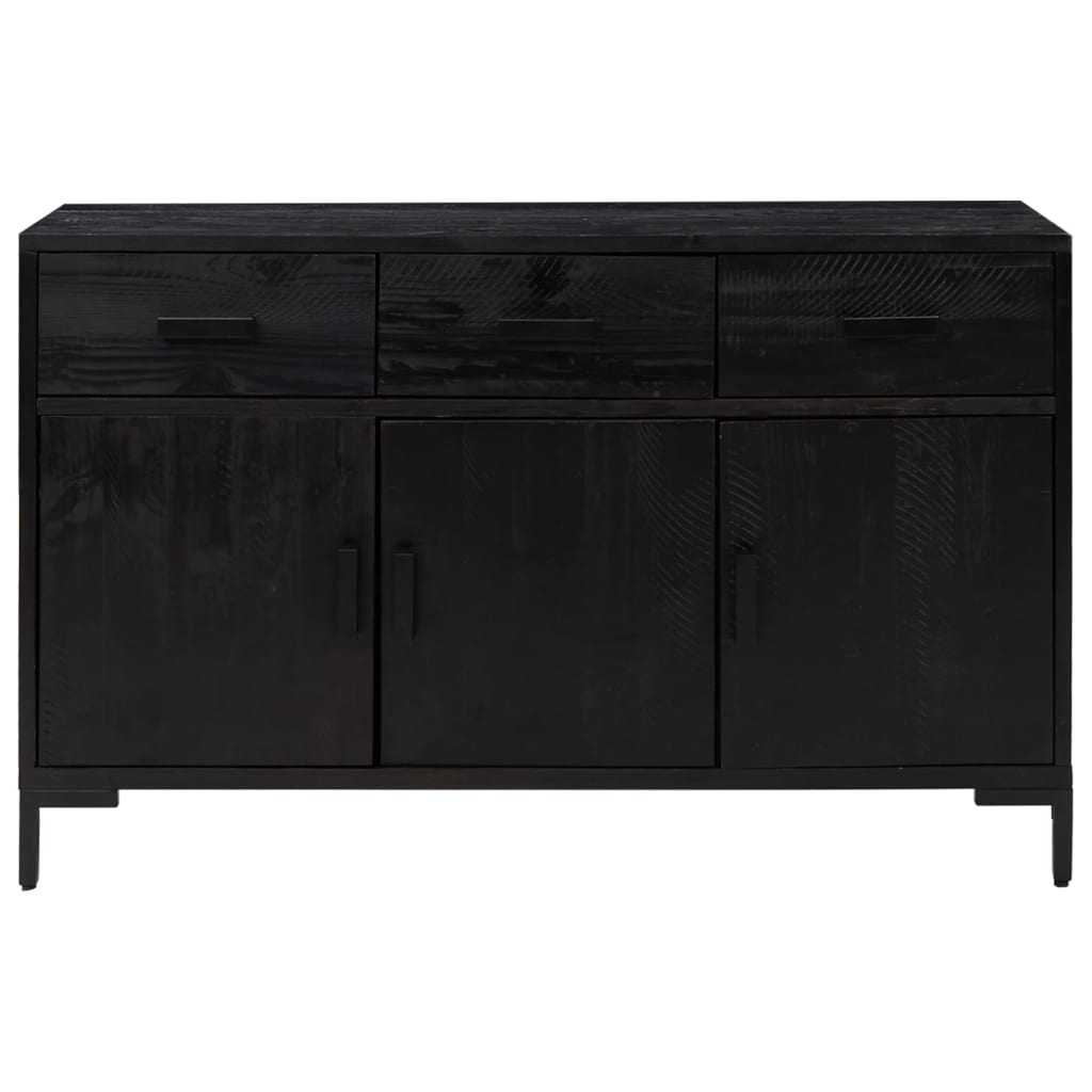 Dressoir 110x35x70 cm massief grenenhout zwart - AllerleiShop