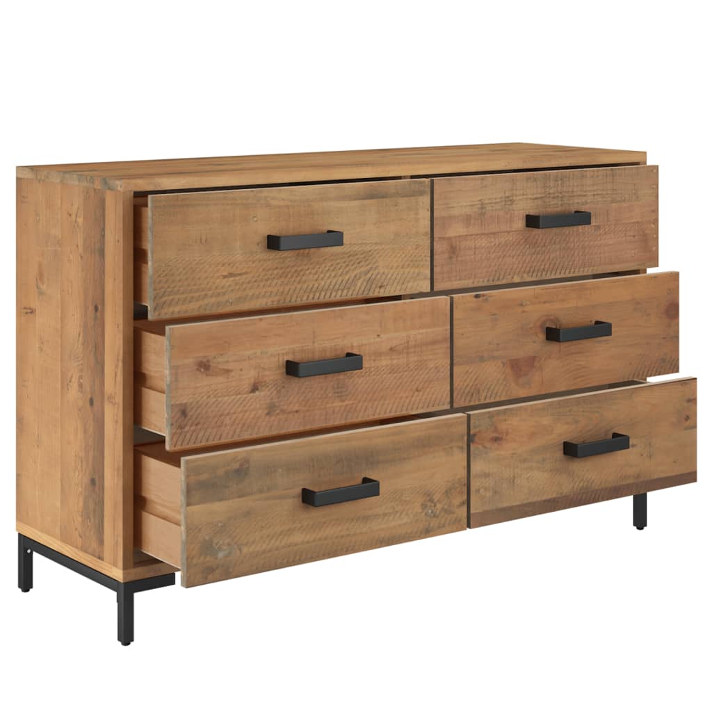 Dressoir 110x35x70 cm massief grenenhout bruin - AllerleiShop