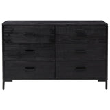 Dressoir 110x35x70 cm massief grenenhout zwart - AllerleiShop