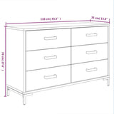 Dressoir 110x35x70 cm massief grenenhout zwart - AllerleiShop