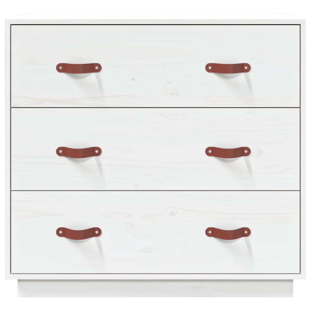 Dressoir 80x40x75 cm massief grenenhout wit - AllerleiShop