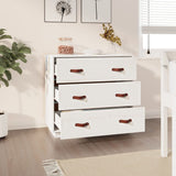 Dressoir 80x40x75 cm massief grenenhout wit - AllerleiShop