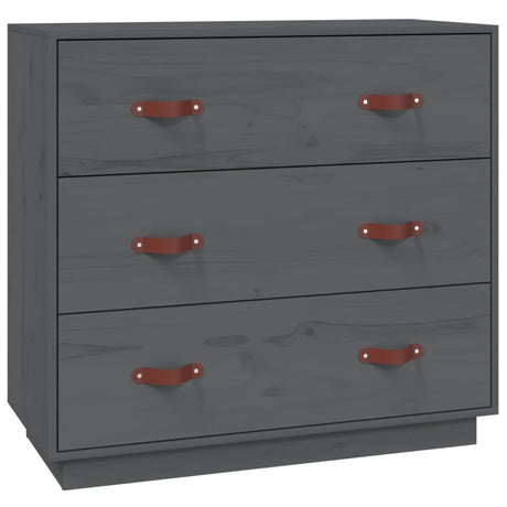 Dressoir 80x40x75 cm massief grenenhout grijs - AllerleiShop