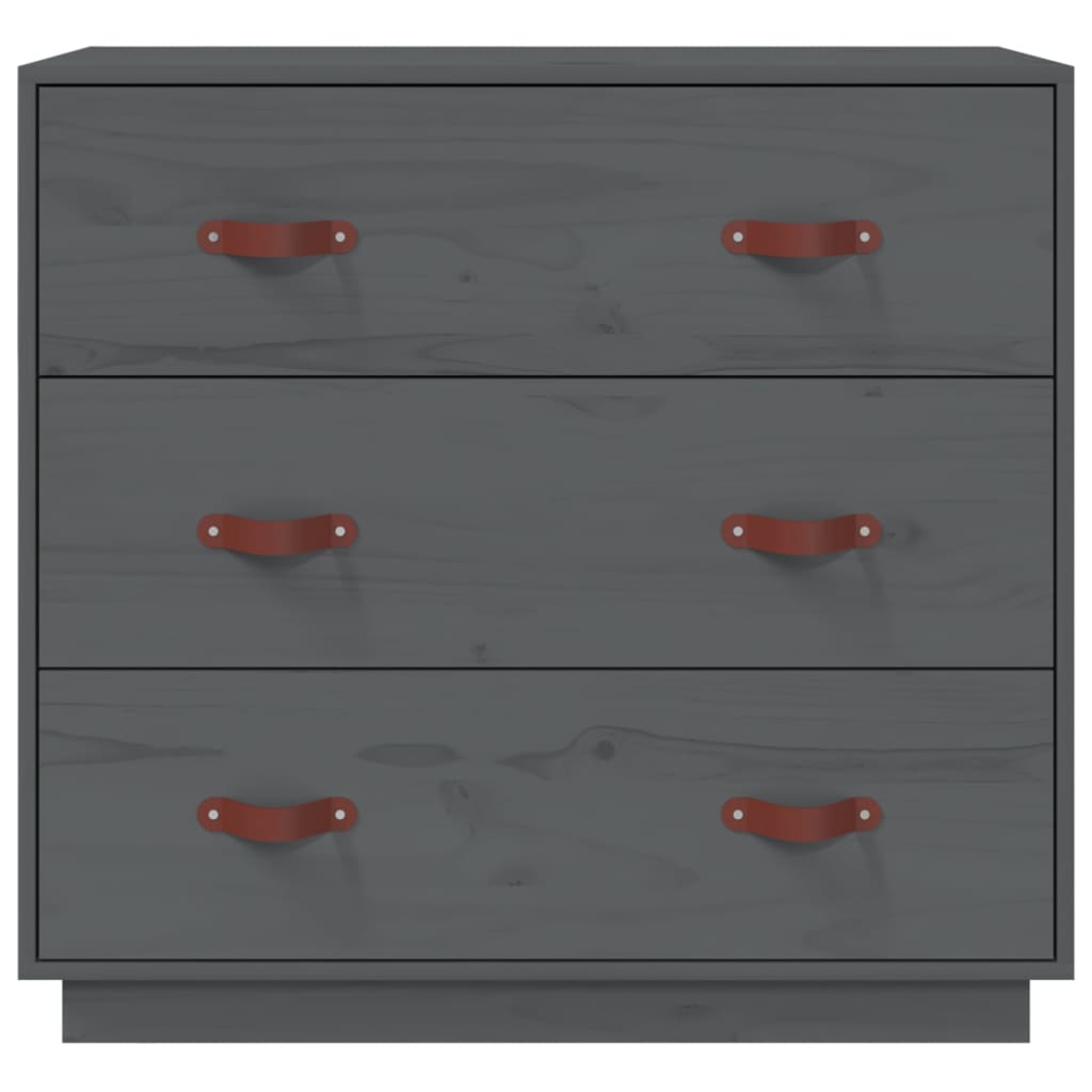 Dressoir 80x40x75 cm massief grenenhout grijs - AllerleiShop