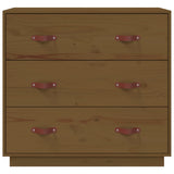 Dressoir 80x40x75 cm massief grenenhout honingbruin - AllerleiShop