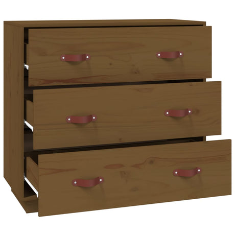 Dressoir 80x40x75 cm massief grenenhout honingbruin - AllerleiShop