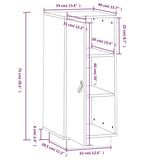 Dressoir 34x40x75 cm massief grenenhout grijs - AllerleiShop