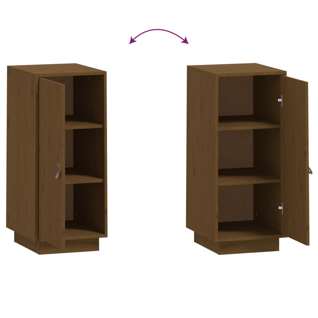 Dressoir 34x40x75 cm massief grenenhout honingbruin - AllerleiShop