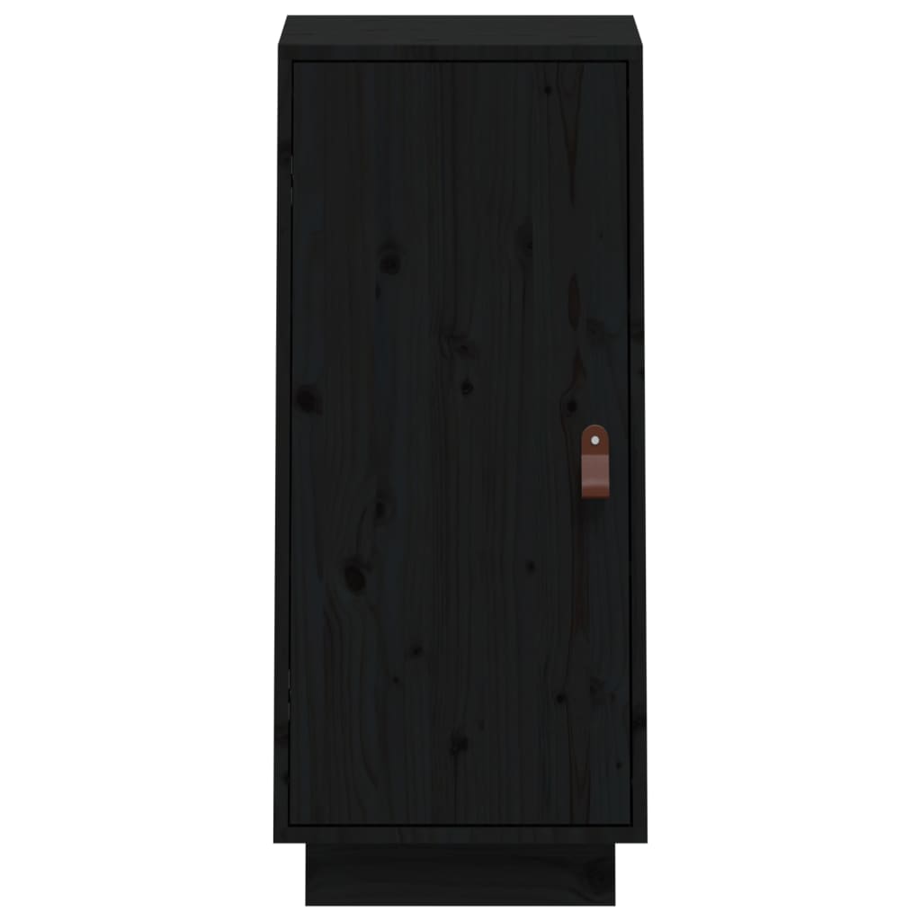 Dressoir 34x40x75 cm massief grenenhout zwart - AllerleiShop