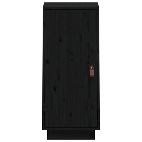 Dressoir 34x40x75 cm massief grenenhout zwart - AllerleiShop