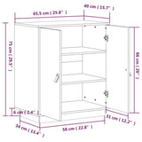 Dressoir 65,5x40x75 cm massief grenenhout grijs - AllerleiShop