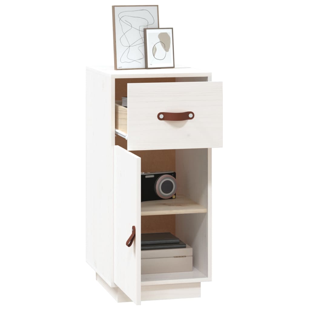 Dressoir 34x40x75 cm massief grenenhout wit - AllerleiShop