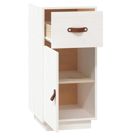 Dressoir 34x40x75 cm massief grenenhout wit - AllerleiShop