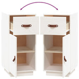 Dressoir 34x40x75 cm massief grenenhout wit - AllerleiShop