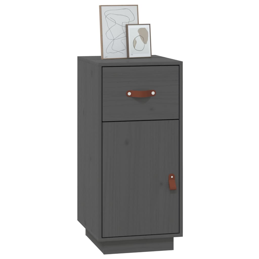 Dressoir 34x40x75 cm massief grenenhout grijs - AllerleiShop