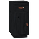 Dressoir 34x40x75 cm massief grenenhout zwart - AllerleiShop