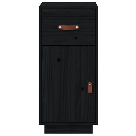 Dressoir 34x40x75 cm massief grenenhout zwart - AllerleiShop