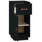 Dressoir 34x40x75 cm massief grenenhout zwart - AllerleiShop