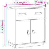 Dressoir 65,5x40x75 cm massief grenenhout - AllerleiShop