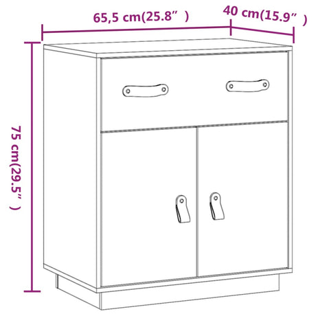 Dressoir 65,5x40x75 cm massief grenenhout - AllerleiShop