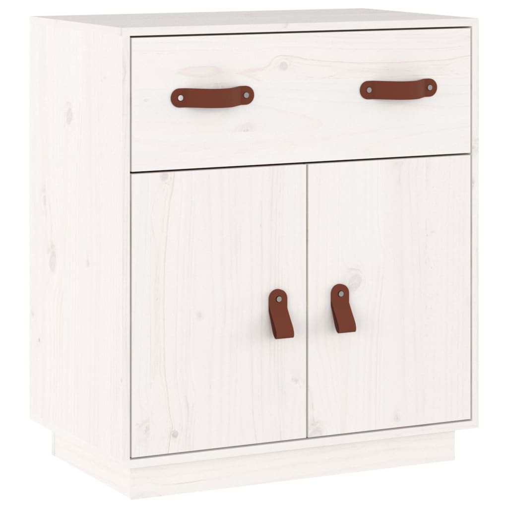 Dressoir 65,5x40x75 cm massief grenenhout wit - AllerleiShop