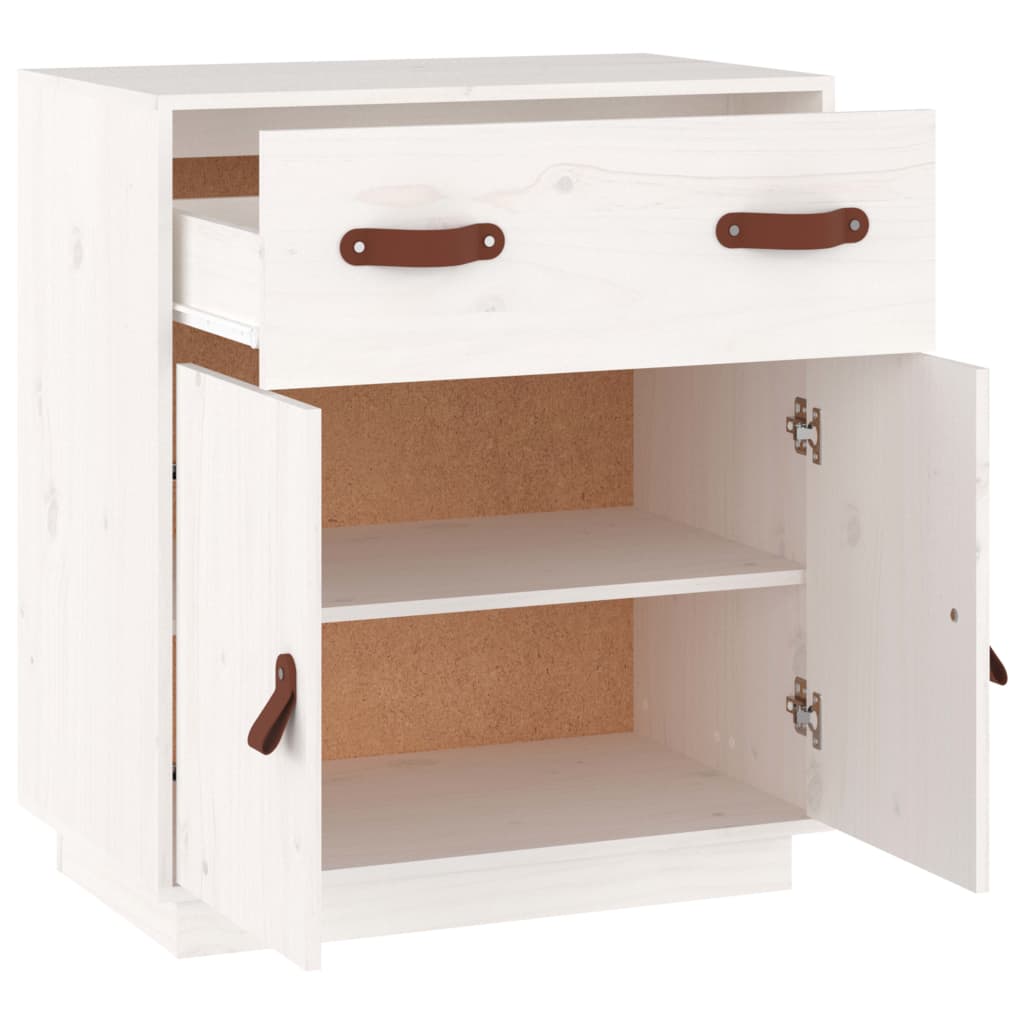 Dressoir 65,5x40x75 cm massief grenenhout wit - AllerleiShop