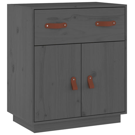 Dressoir 65,5x40x75 cm massief grenenhout grijs - AllerleiShop