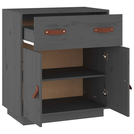 Dressoir 65,5x40x75 cm massief grenenhout grijs - AllerleiShop