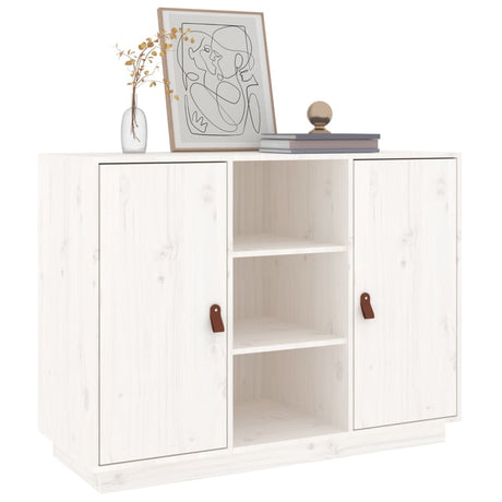 Dressoir 100x40x75 cm massief grenenhout wit - AllerleiShop