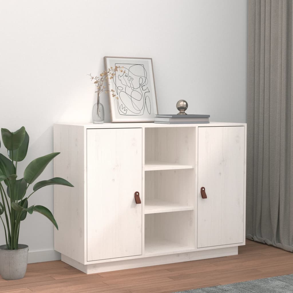 Dressoir 100x40x75 cm massief grenenhout wit - AllerleiShop