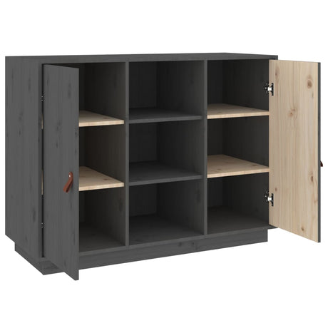 Dressoir 100x40x75 cm massief grenenhout grijs - AllerleiShop