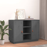 Dressoir 100x40x75 cm massief grenenhout grijs - AllerleiShop