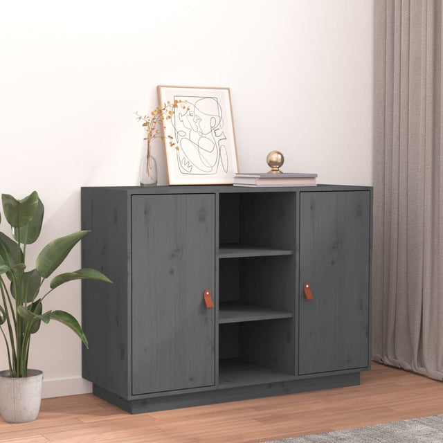 Dressoir 100x40x75 cm massief grenenhout grijs - AllerleiShop