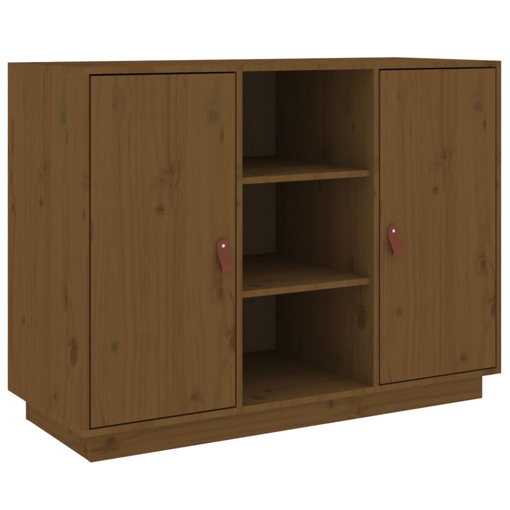 Dressoir 100x40x75 cm massief grenenhout honingbruin - AllerleiShop