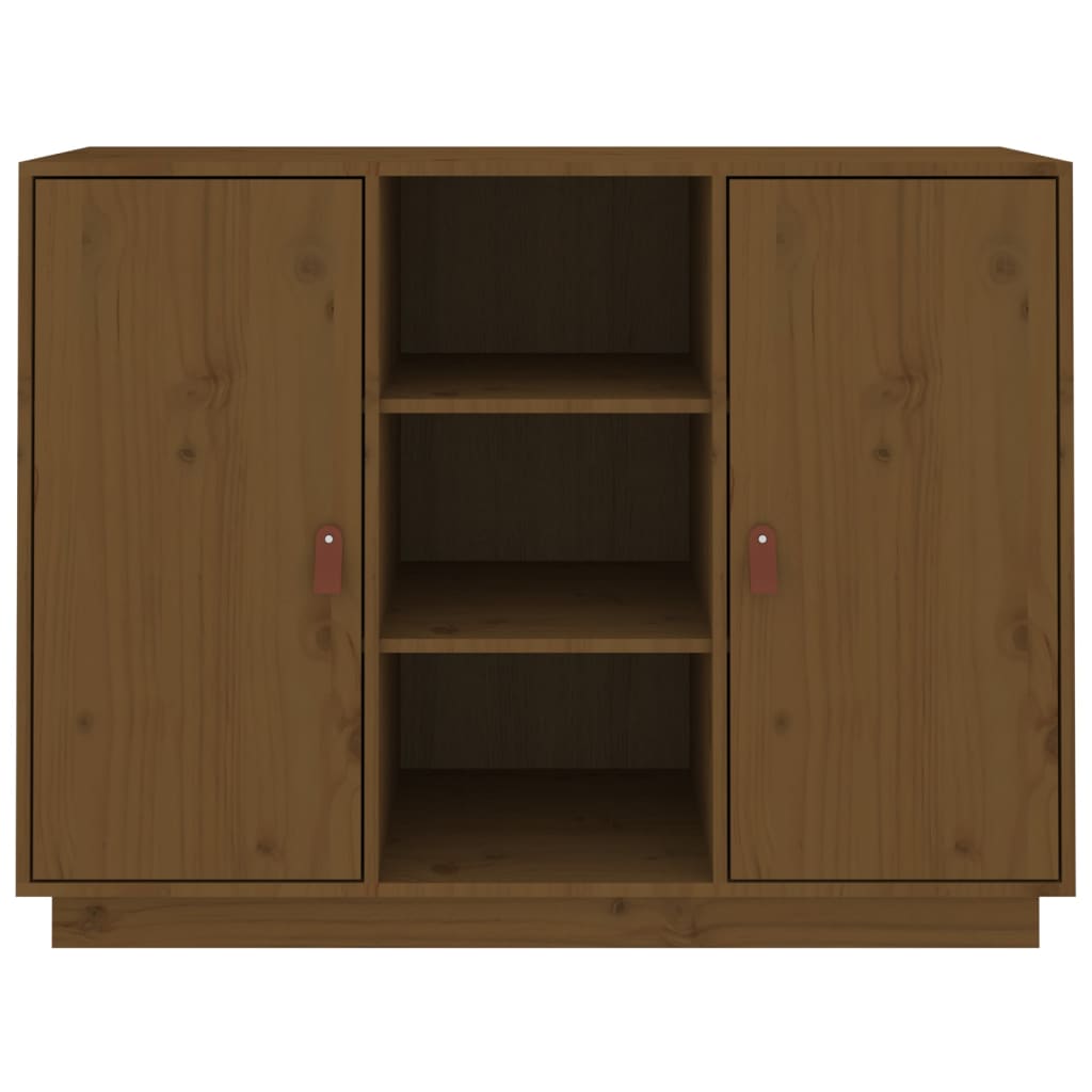 Dressoir 100x40x75 cm massief grenenhout honingbruin - AllerleiShop