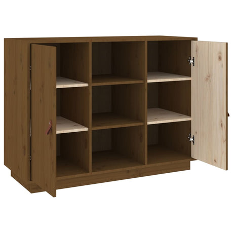 Dressoir 100x40x75 cm massief grenenhout honingbruin - AllerleiShop