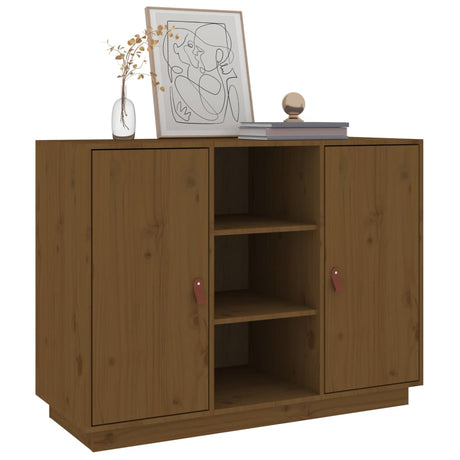 Dressoir 100x40x75 cm massief grenenhout honingbruin - AllerleiShop