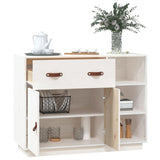 Dressoir 98,5x40x75 cm massief grenenhout wit - AllerleiShop