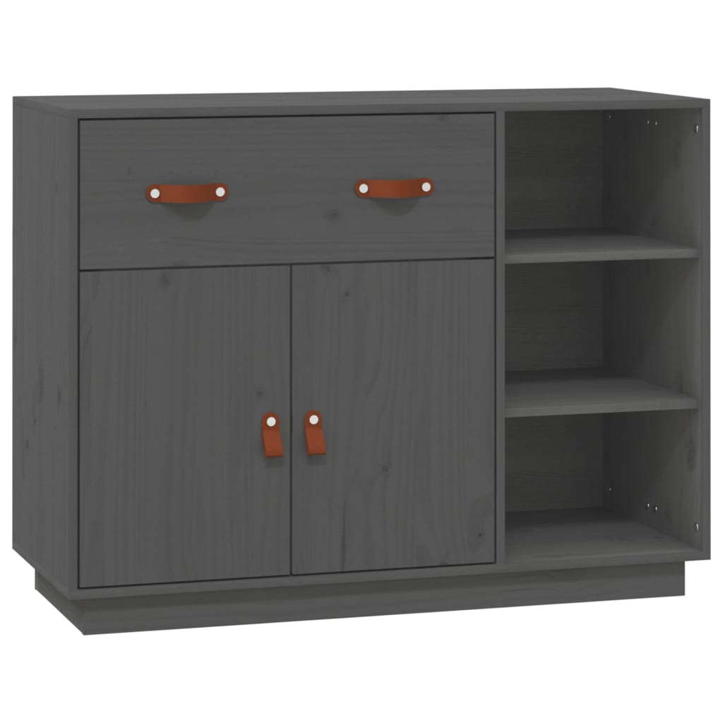 Dressoir 98,5x40x75 cm massief grenenhout grijs - AllerleiShop