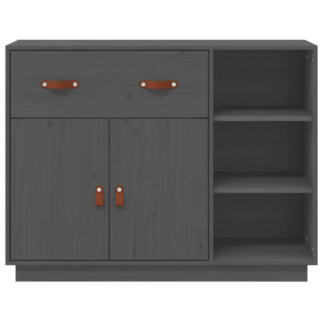 Dressoir 98,5x40x75 cm massief grenenhout grijs - AllerleiShop