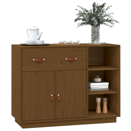 Dressoir 98,5x40x75 cm massief grenenhout honingbruin - AllerleiShop