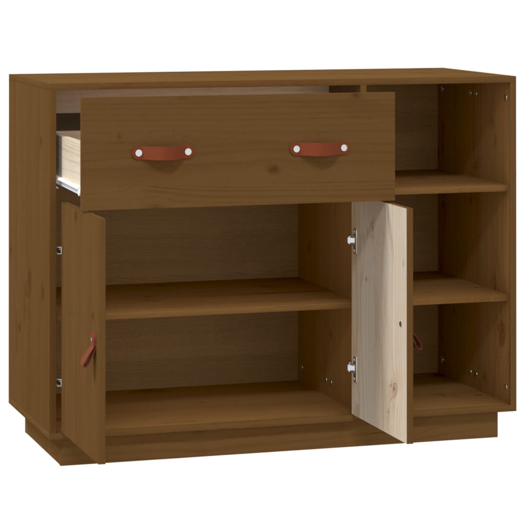 Dressoir 98,5x40x75 cm massief grenenhout honingbruin - AllerleiShop