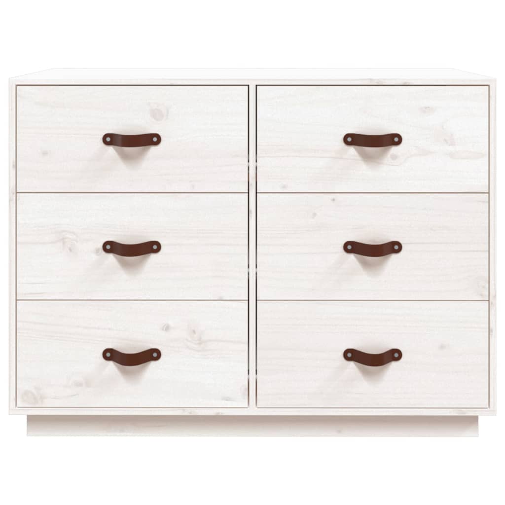 Dressoir 100x40x75 cm massief grenenhout wit - AllerleiShop