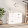 Dressoir 100x40x75 cm massief grenenhout wit - AllerleiShop