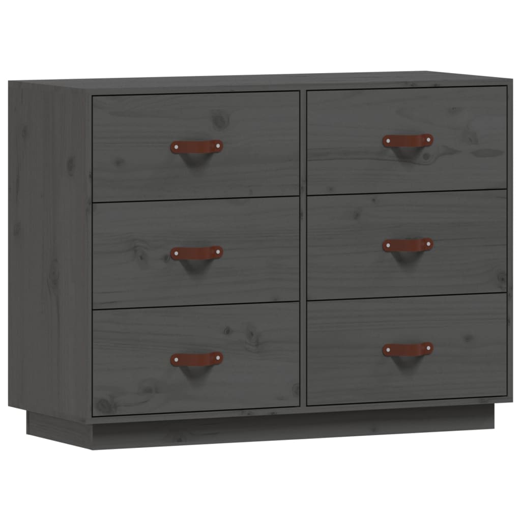 Dressoir 100x40x75 cm massief grenenhout grijs - AllerleiShop